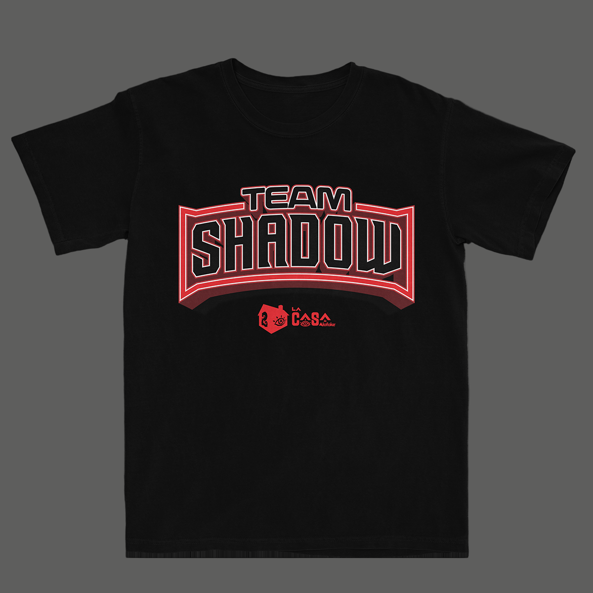 Black t-shirt with 'Team Shadow' text